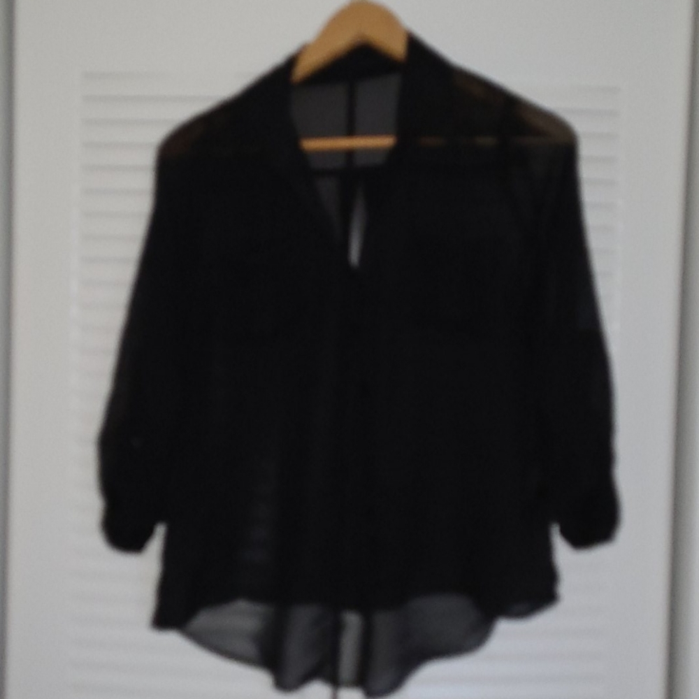 Sheer Black Blouse